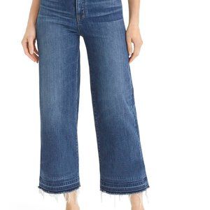 J Crew Point Sur Wide Leg Crop Jeans Chewed Hems